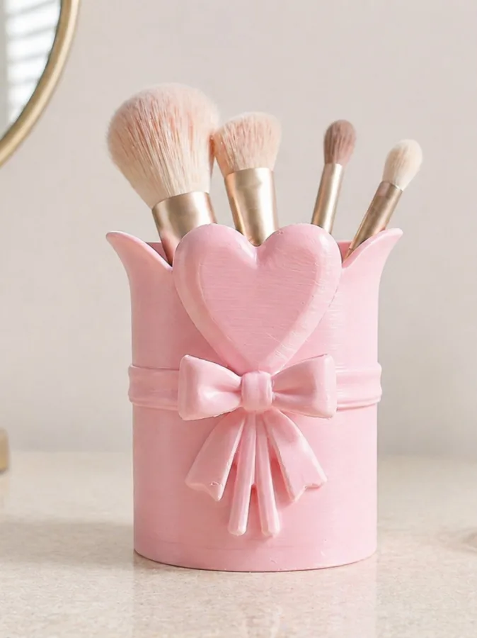 🎀💖 ỐNG ĐỰNG BÚT TRÁI TIM NƠ HỒNG 💖🎀