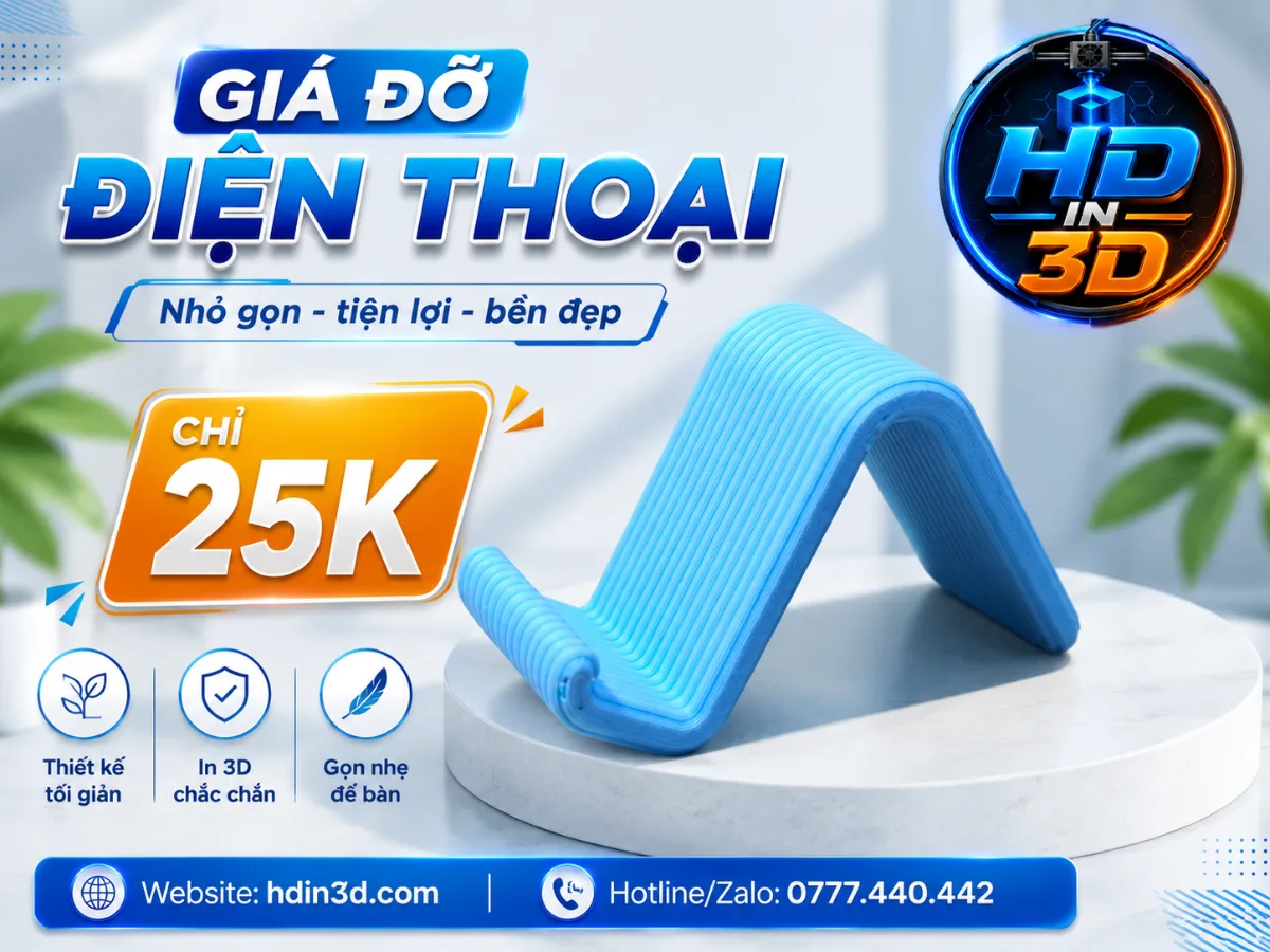 Giá đỡ điện thoại 3D – nhỏ gọn, tiện lợi