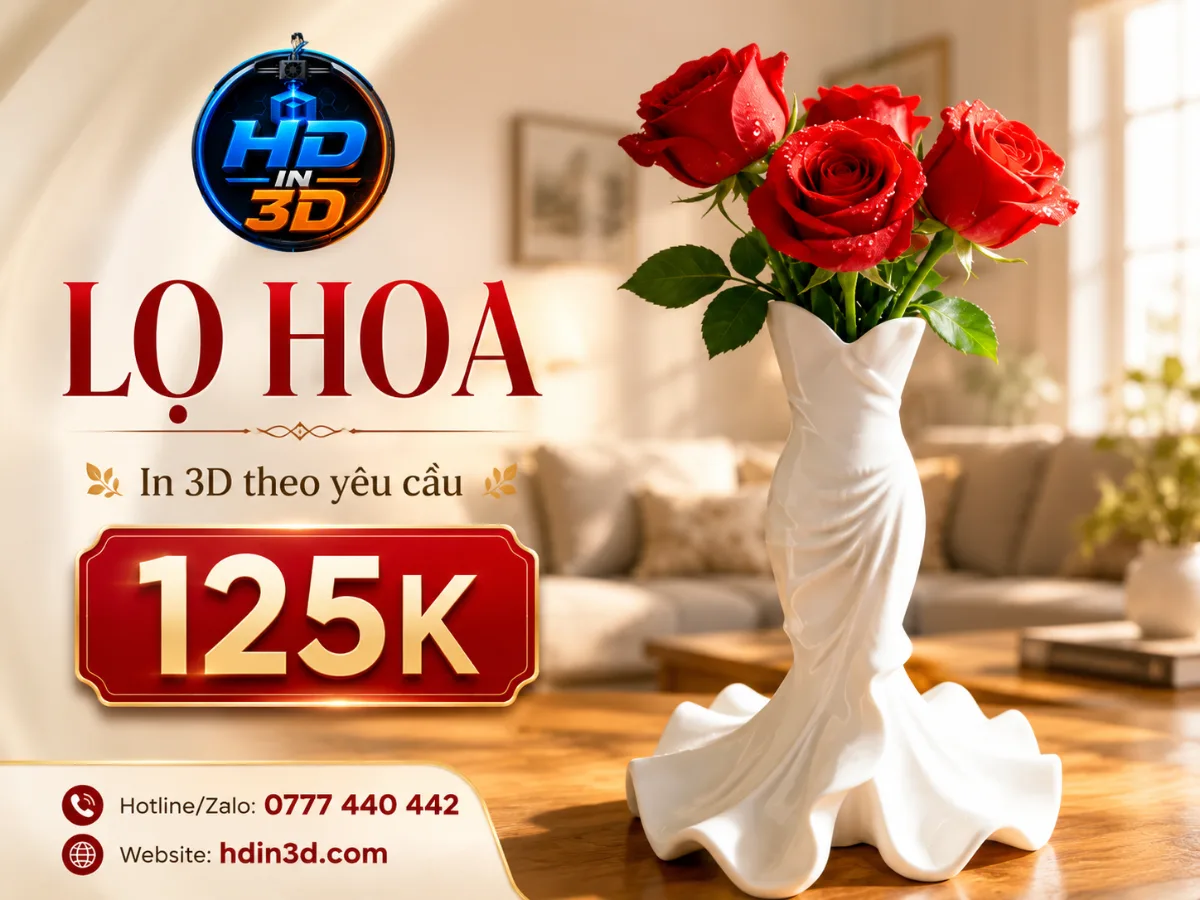 🌹 Lọ hoa in 3D – đơn giản mà sang 🌹