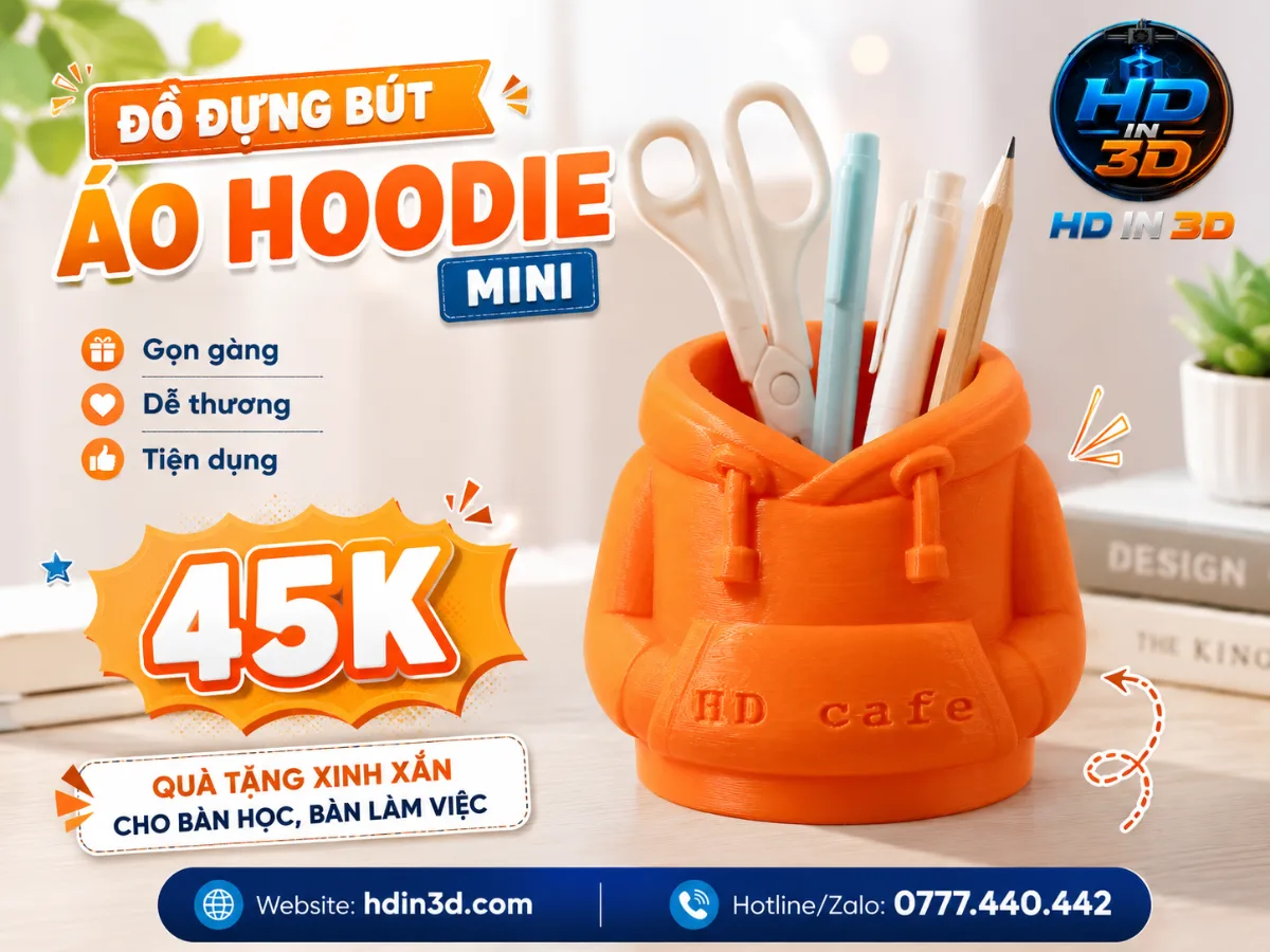 Đồ đựng bút áo hoodie mini