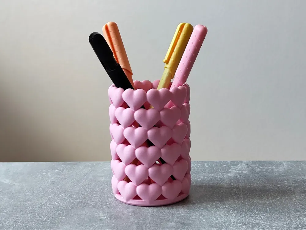 💖🖊️ ỐNG ĐỰNG BÚT TRÁI TIM PASTEL 🖊️💖