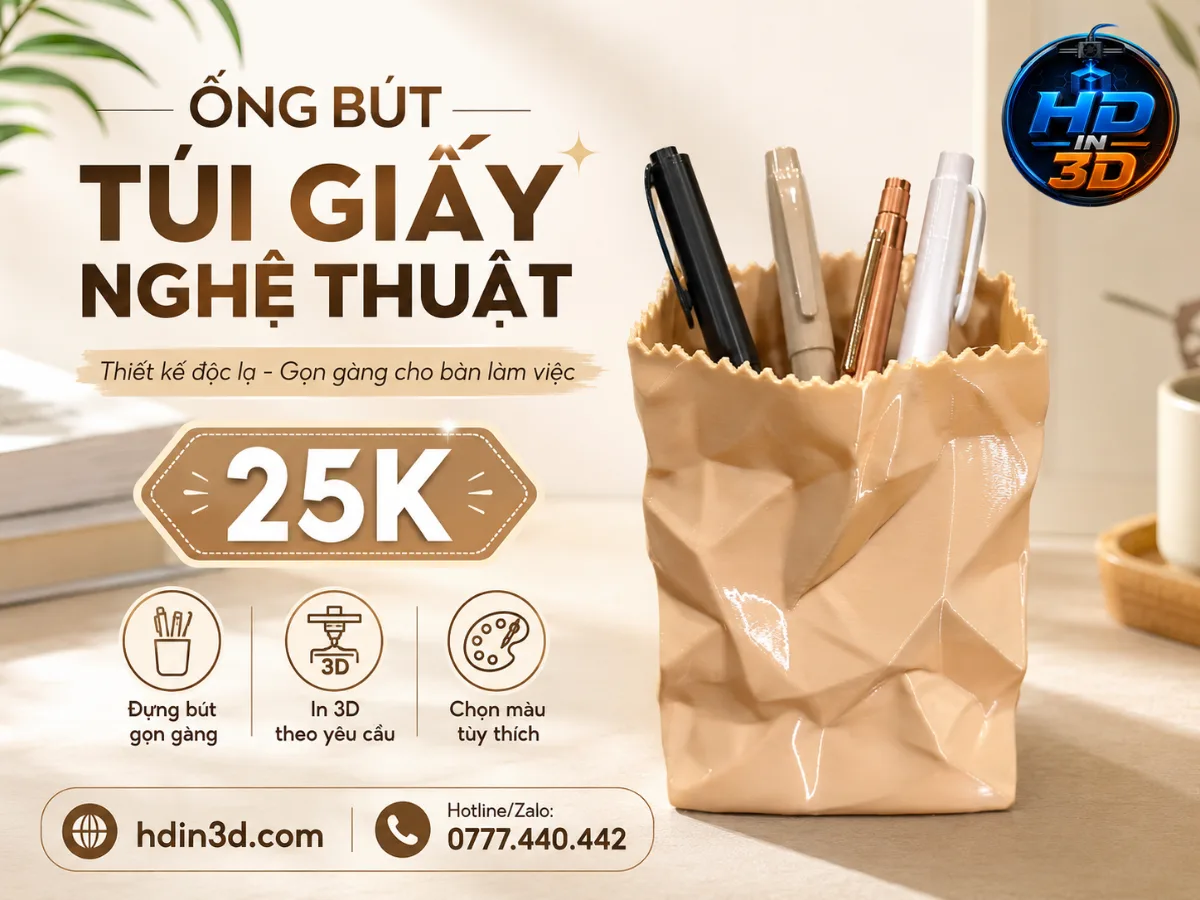 Ống bút túi giấy nghệ thuật