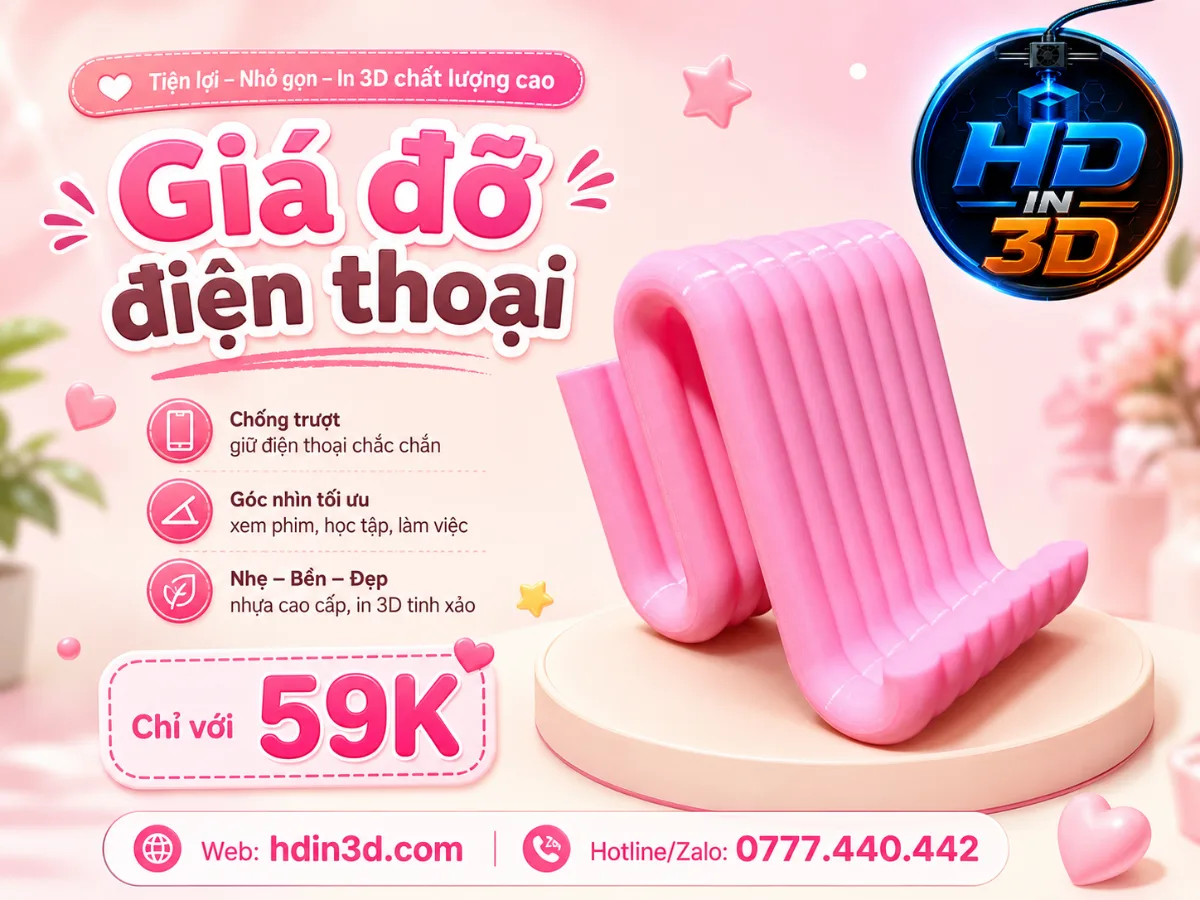Giá đỡ điện thoại 3D – tiện lợi