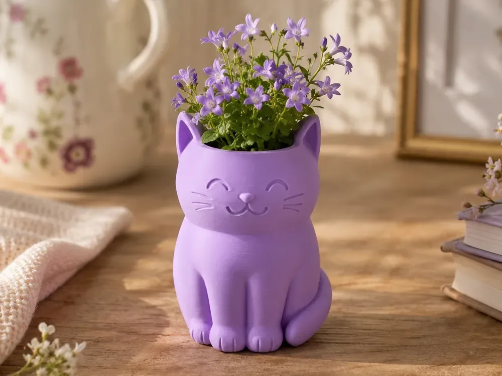 🐱💜 CHẬU CÂY MÈO TÍM 💜🐱