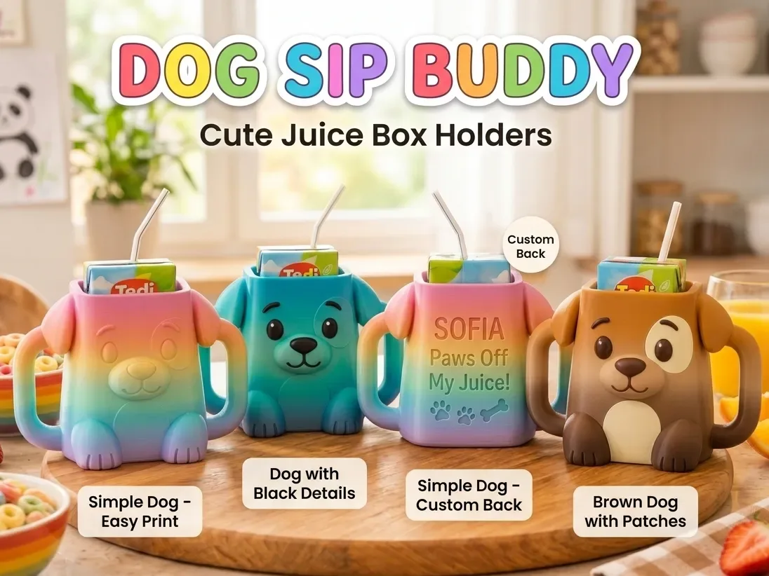 🌈🐶 CỐC GIỮ HỘP SỮA CÚN CẦU VỒNG 🐶🌈