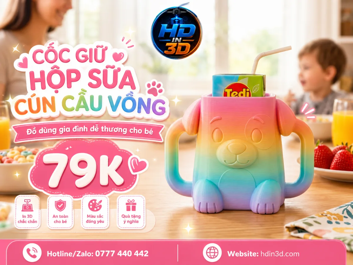 🌈🐶 CỐC GIỮ HỘP SỮA CÚN CẦU VỒNG 🐶🌈